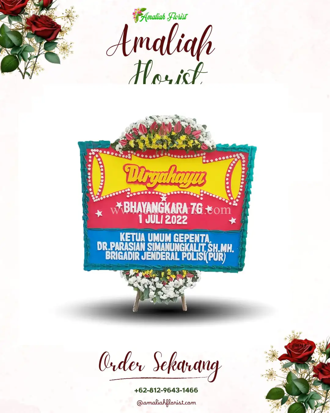 Papan Bunga HUT Ulang Tahun Sukabumi
